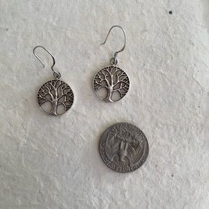 925 Sterling Silver Tree of Life Earrings